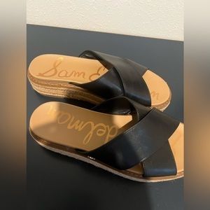 Sam Edelman black criss cross espadrille Sandals